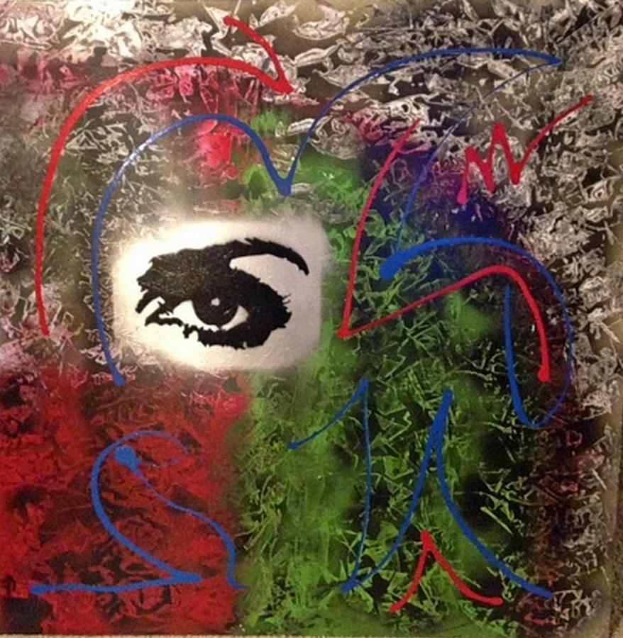 Mixed Media Abstract Post Modern Art By Alfredo Garcia Eye See You 2