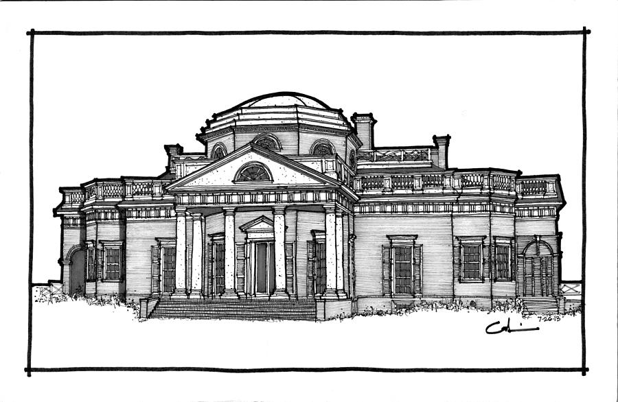 monticello-drawing-by-calvin-durham