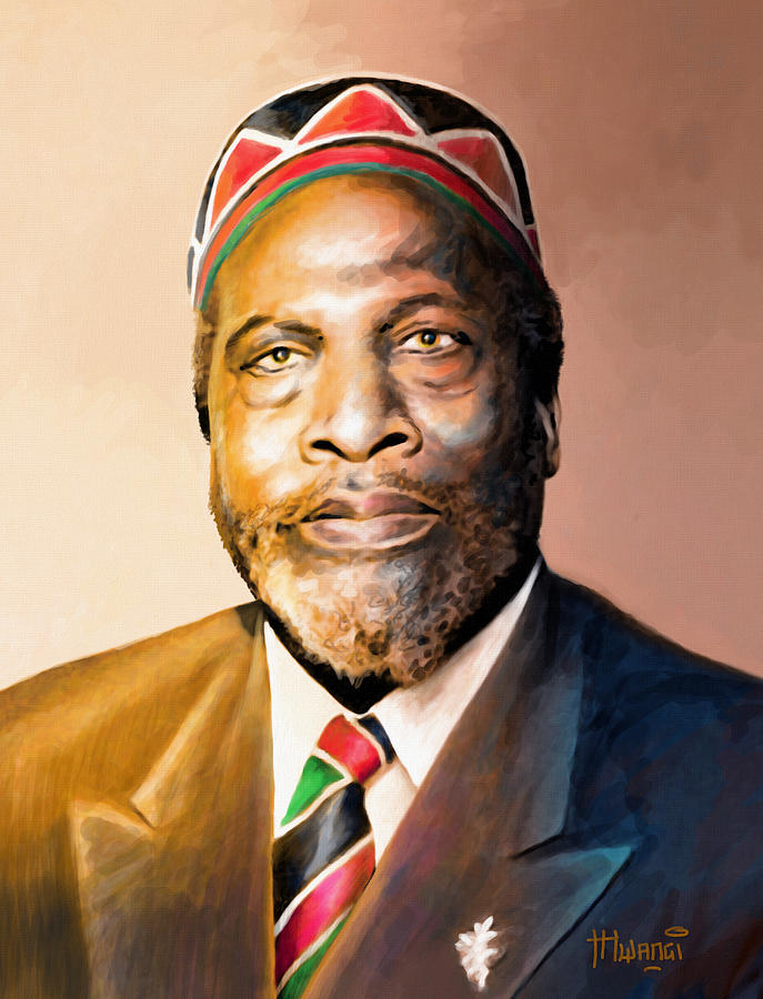 Uhuru Painting - Mzee <b>Jomo Kenyatta</b> by Anthony Mwangi - mzee-jomo-kenyatta-anthony-mwangi