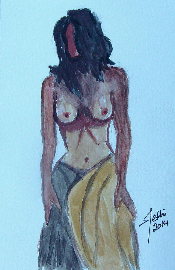 Nude Lady Painting By Fethi Canbaz Fine Art America