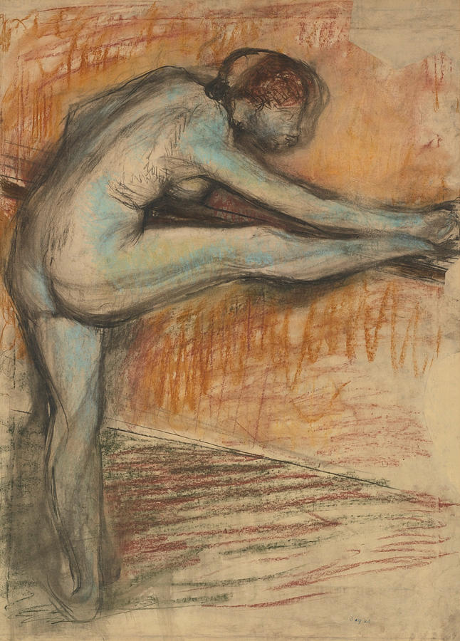 Nude Study For A Dancer At The Bar Drawing By Edgar Degas Fine Art