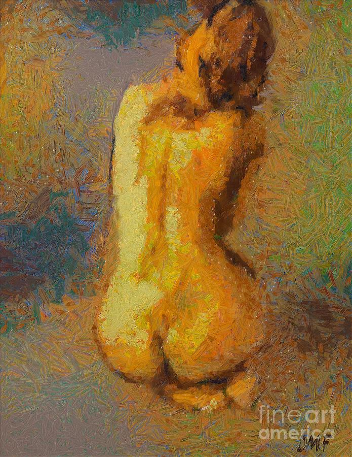 Nude X Painting By Dragica Micki Fortuna