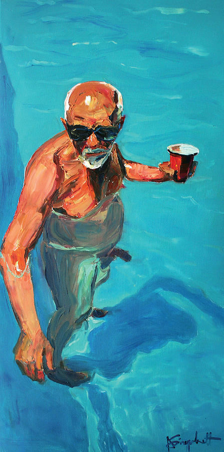 Oldman With A Drink Painting By Alexei Biryukoff Fine Art America