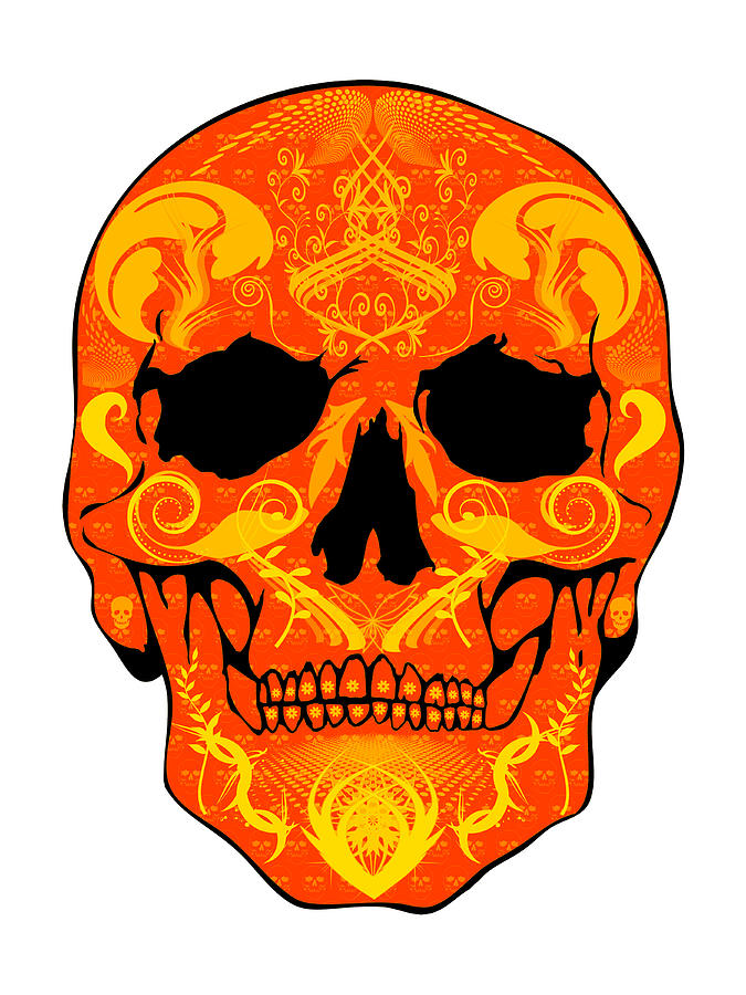 Orange Skull Photograph by Mauro Celotti
