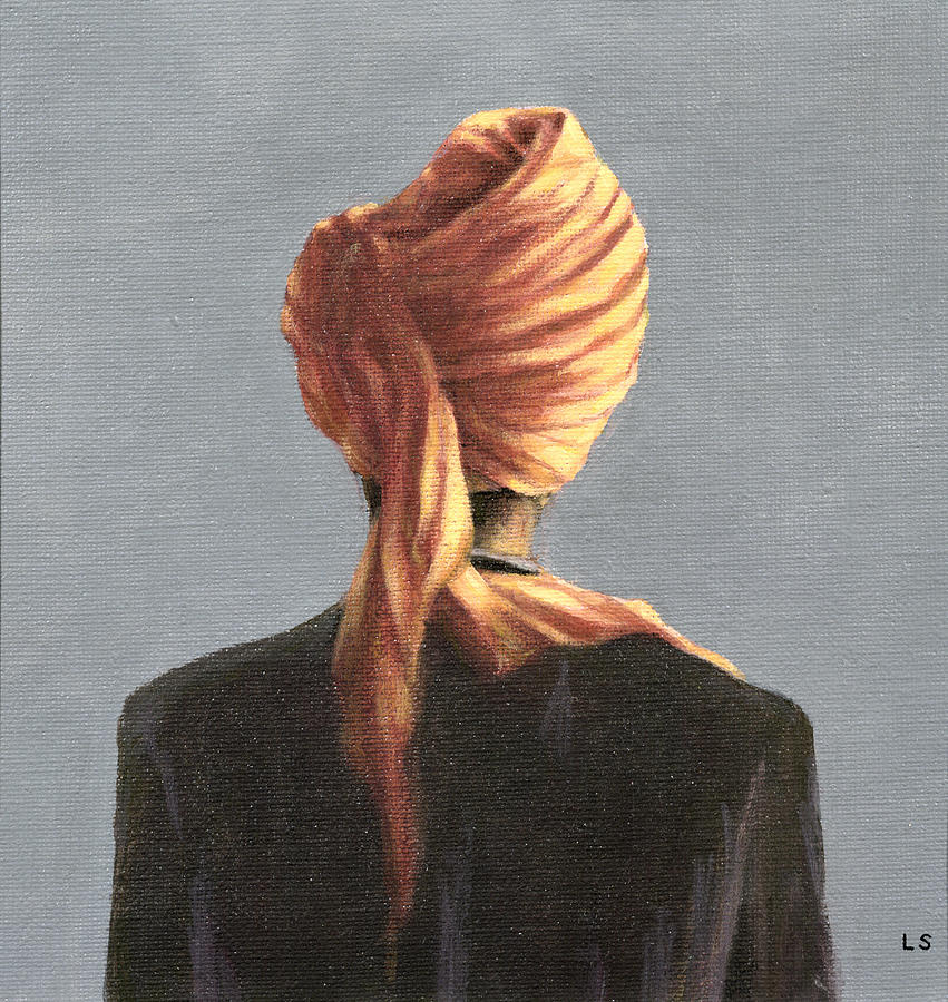 Orange Turban 2004 Acrylic On Canvas Photograph By Lincoln Seligman