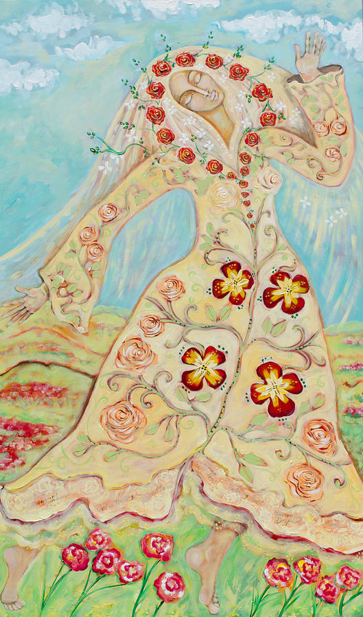 Our Lady Of The Flowering Earth Painting By Shiloh Sophia McCloud