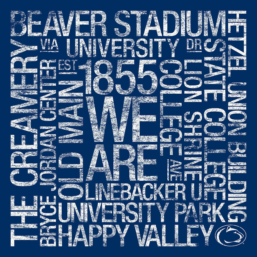 Penn State College Colors Subway Art Photograph by Replay Photos