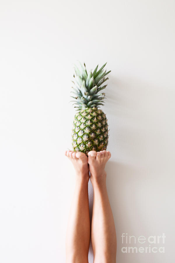 Pineapple Feet Whimsical Food Photography Photograph