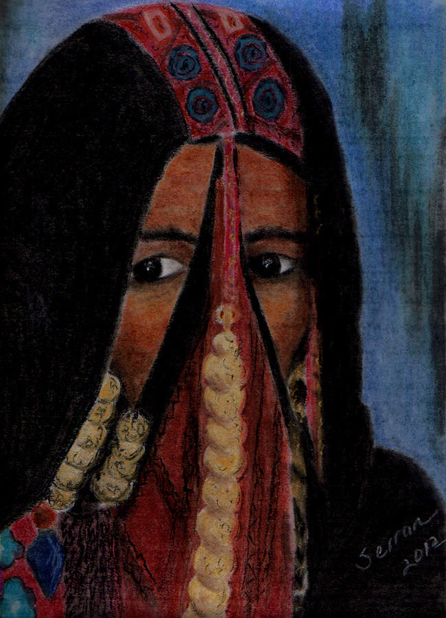 Portrait Of A Berber Woman Drawing Portrait Of A Berber Woman Fine