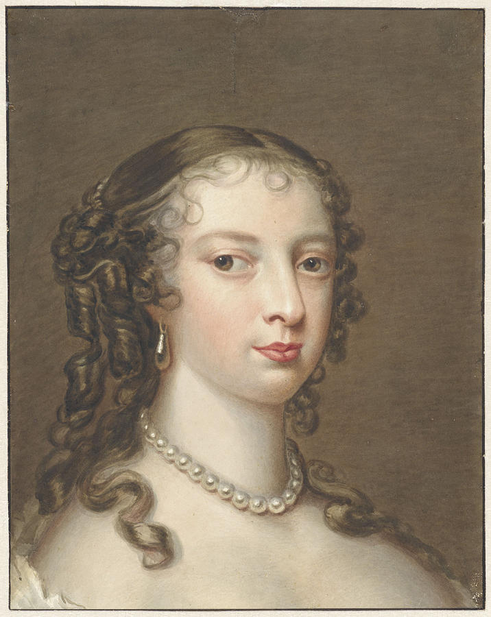 Portrait Of A Woman Christiaan Kramm Peter Lely Sir Drawing By Quint