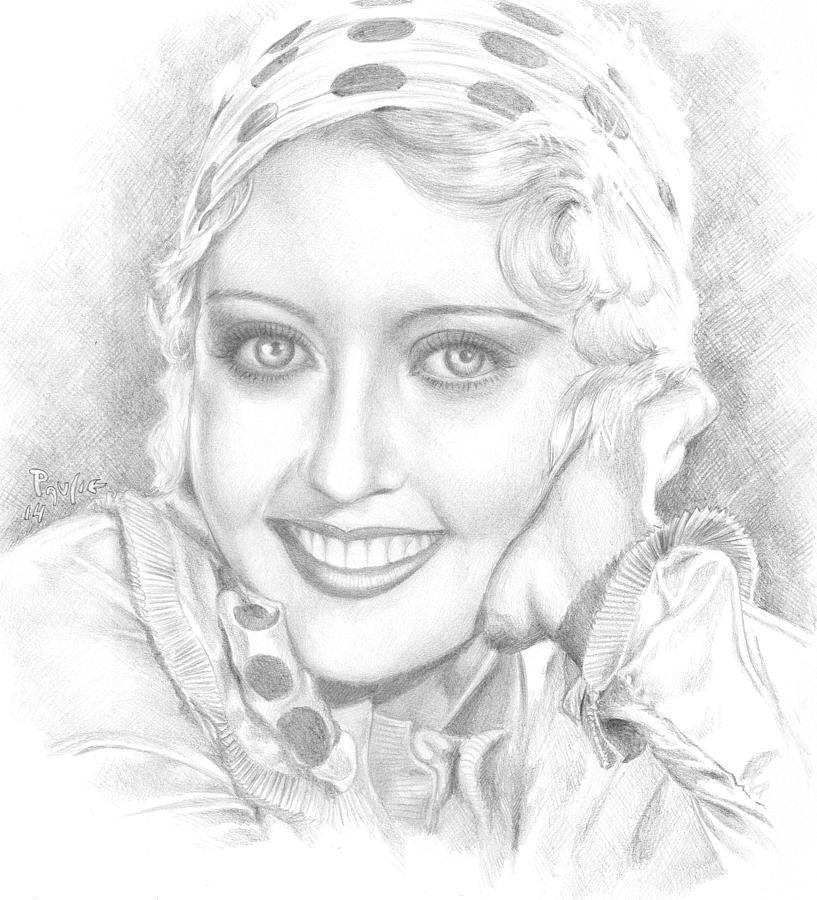 Paul Petro - Art, Prints, Posters, Home Decor, Greeting Cards, and Apparel - portrait-of-joan-blondell-paul-petro