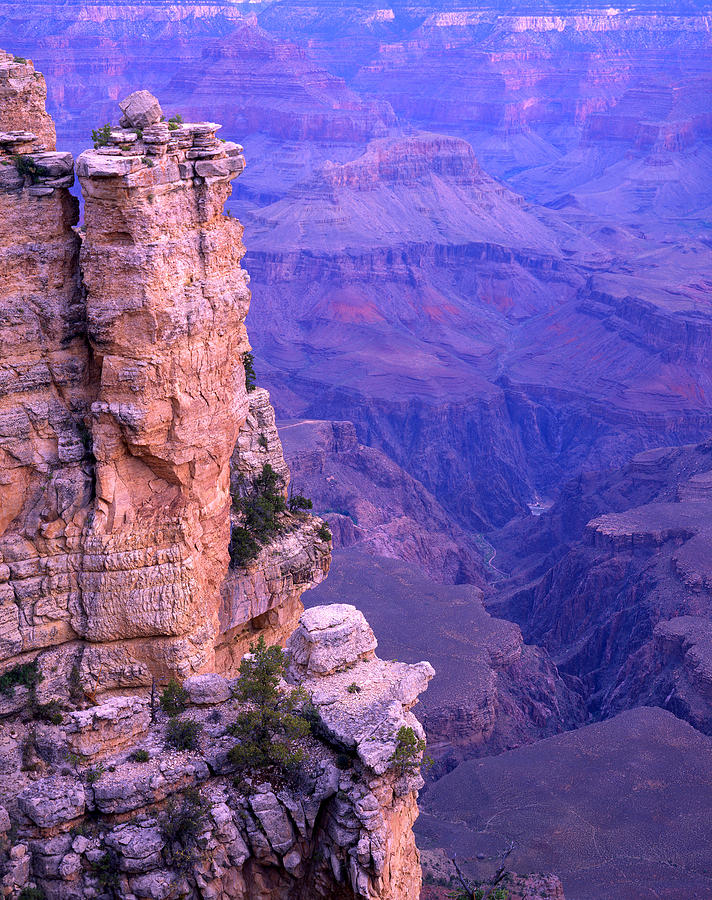 purple light in the canyon