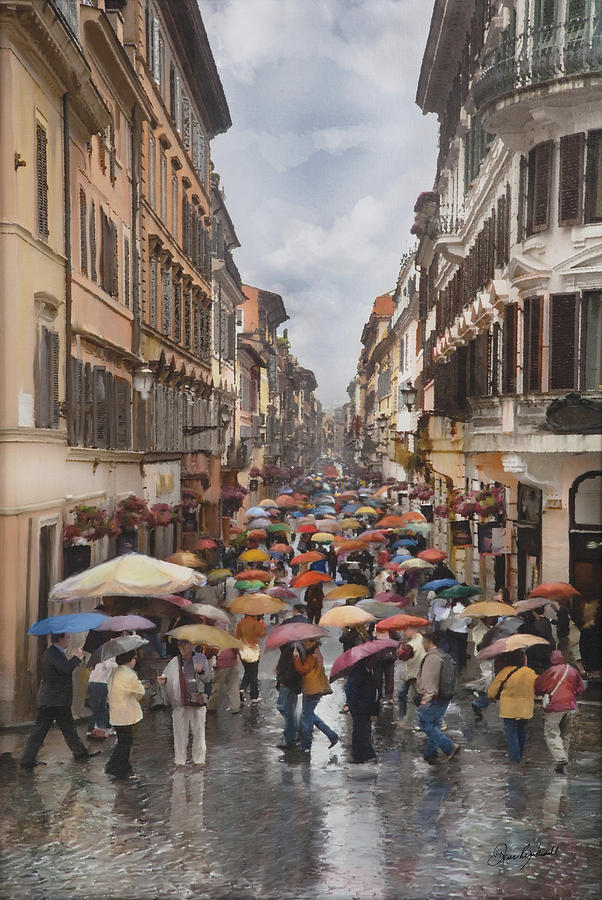 Rain In Rome Photograph By David Brookwell