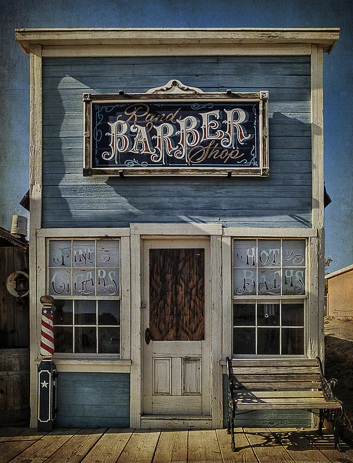 Randsburg Barber Shop Exterior Photograph by Priscilla Burgers