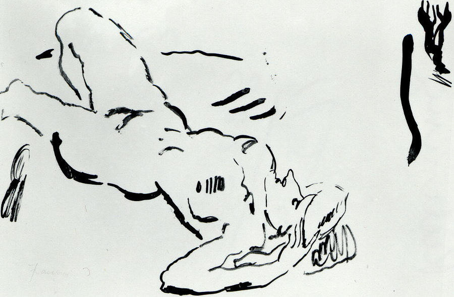 Reclining Nude Drawing By Jules Pascin Fine Art America