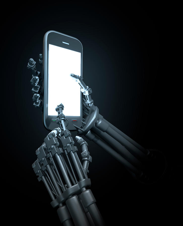 Robotic Hand Holding Smartphone By Andrzej Wojcicki Science Photo Library