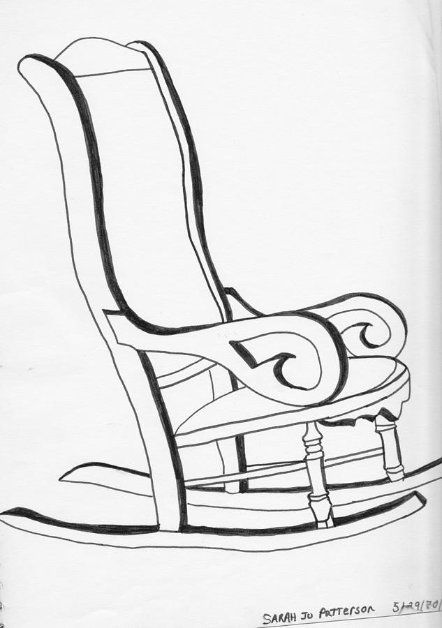Rocking Chair Drawing by Sarah Hamilton