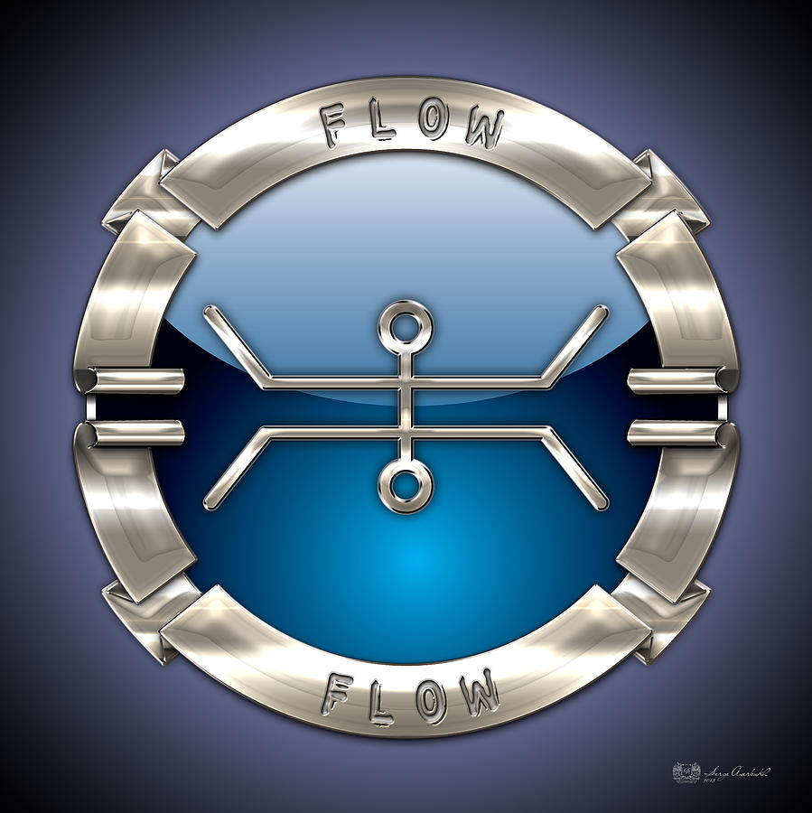 Sacred Circuitry - 8 Flow Digital Art by Serge Averbukh