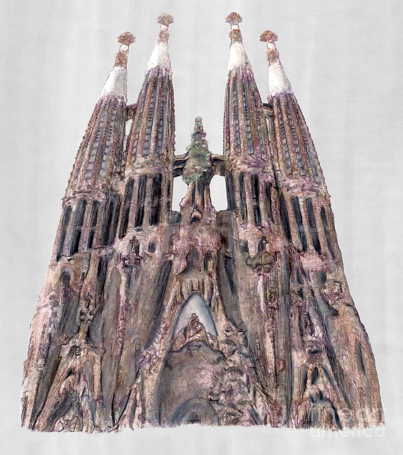 Sagrada Familia Barcelona Drawing by Gerald Blaikie