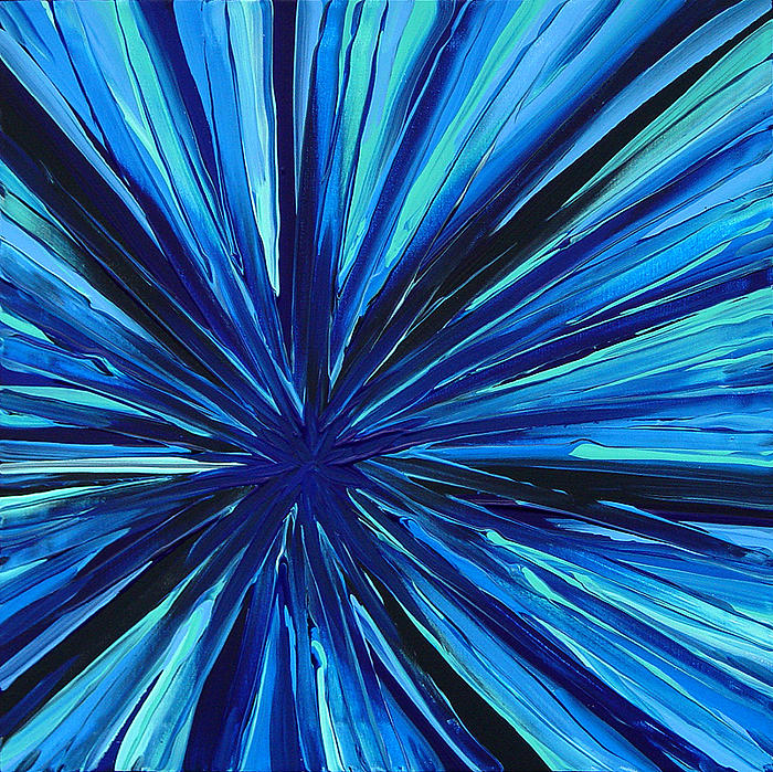 Sapphire Indulgence Blue Abstract Custom Painting Painting Sapphire
