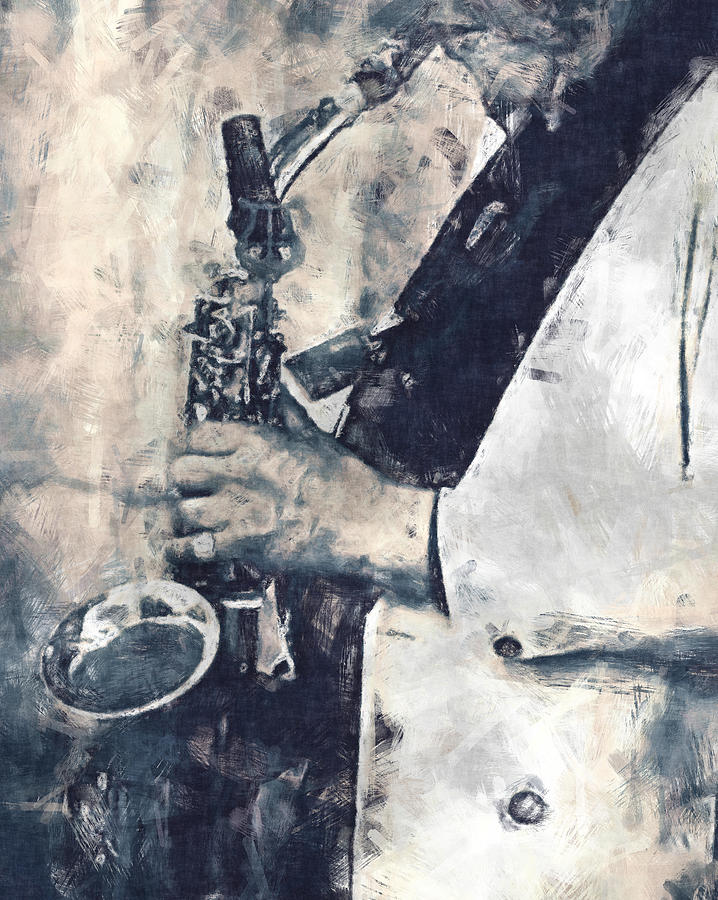 Saxophone Player Digital Art
