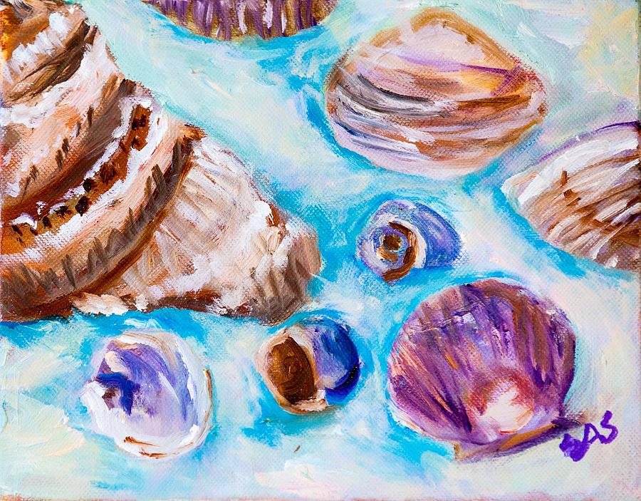 Seashells Painting By Elizabeth Stader Fine Art America