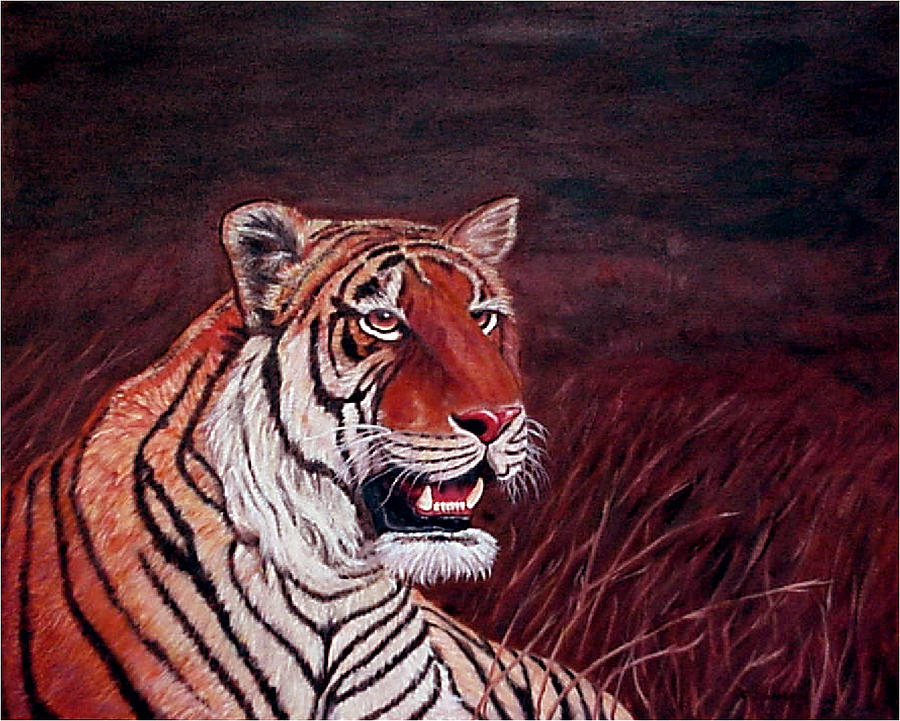 Siberian Tiger Painting By Fran Brooks Fine Art America