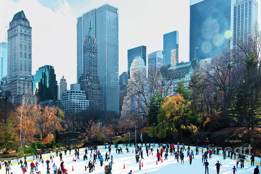 Ice skating in Wollman and Lasker Rinks in Central Park