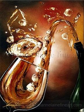 Smooth And Saxy Wine Art Painting Painting by Leanne Laine ...