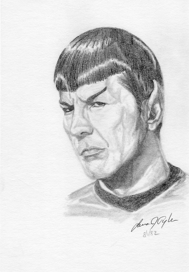 Spock Drawing By Lana Tyler Pixels