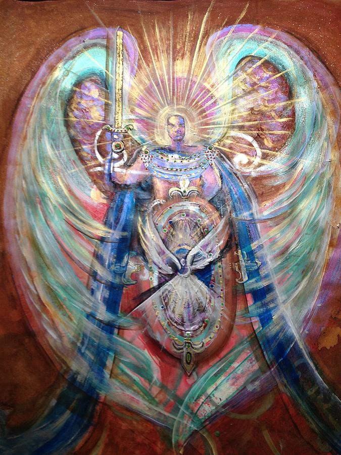 St. Michael The Archangel Painting by Jim Leasure