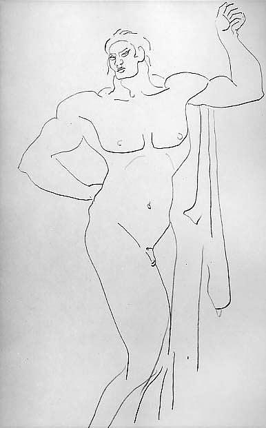 Standing Male Nude Drawing By Gaston Lachaise Fine Art America