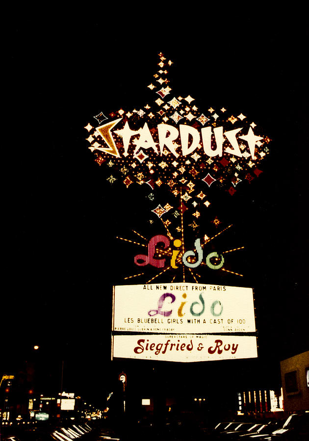 Stardust Casino Sign At Night by Robert Estes