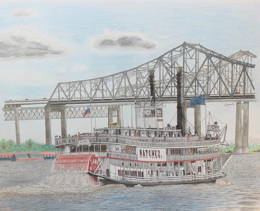 Steamboat Natchez Drawing by Hung Quach