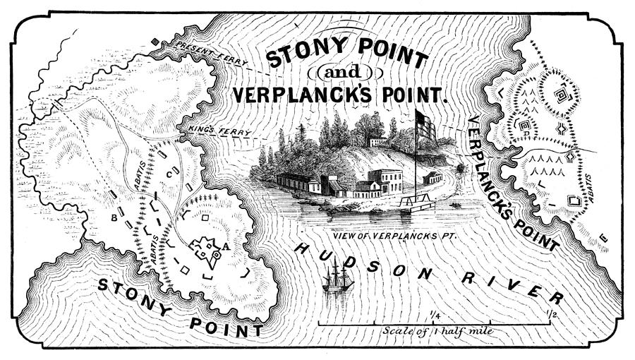 Stony Point Map, 1779 Photograph by Granger