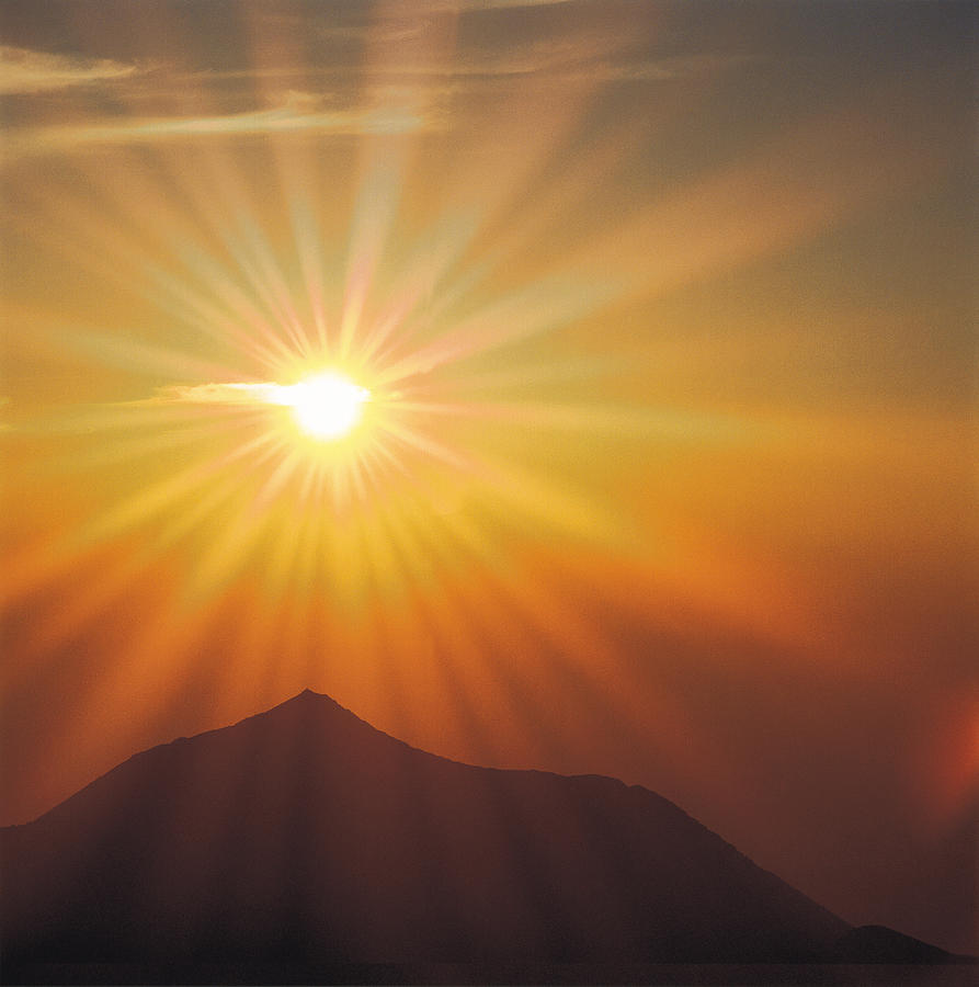 Sun Shinning Over The Mountain Photograph By Panoramic Images