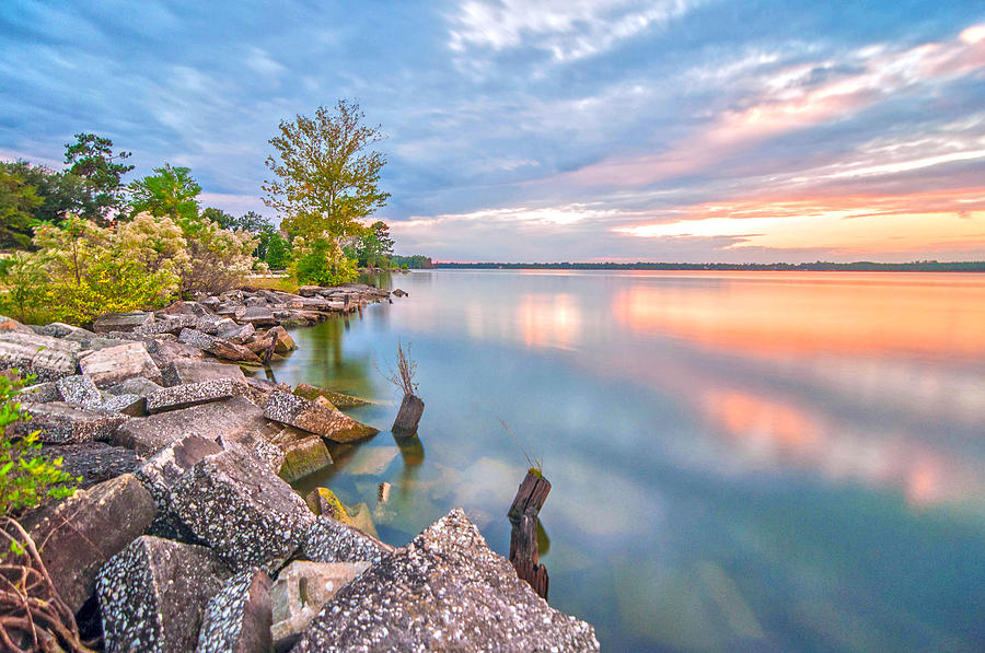 Sunset On Lake Moultrie Photograph by Donnie Smith