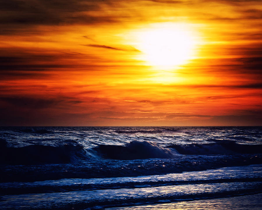Sunset Over The Ocean Photograph
