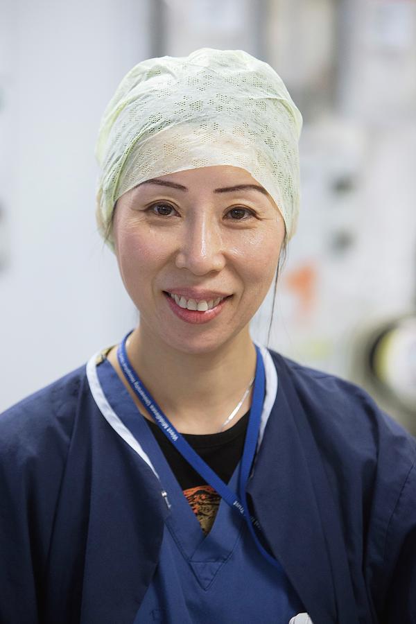 Surgical Theatre Nurse By Mark Thomas Science Photo Library