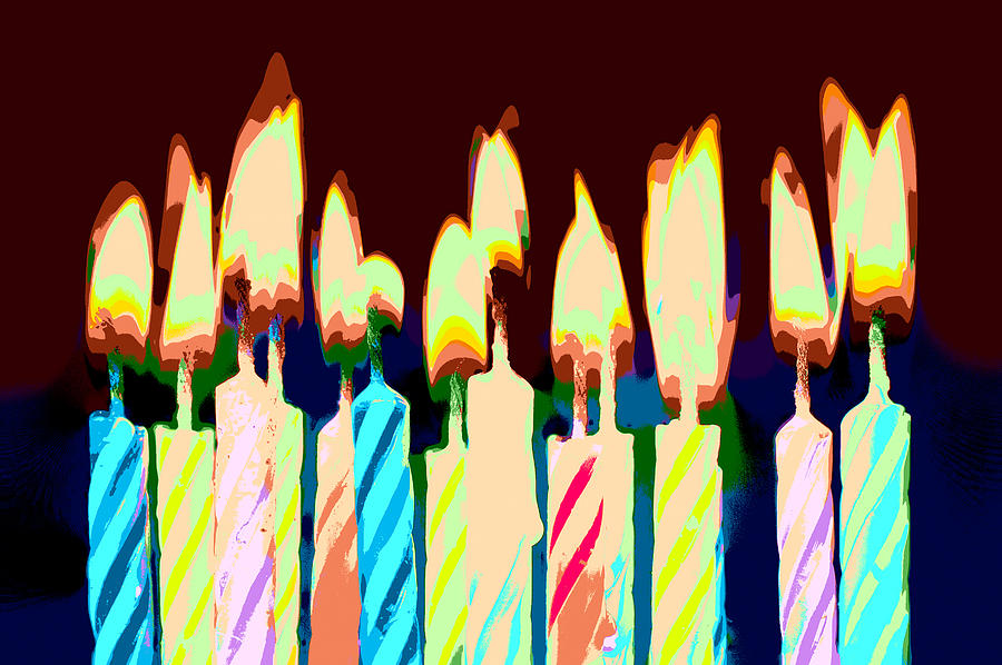 Surreal Birthday Candles Photograph