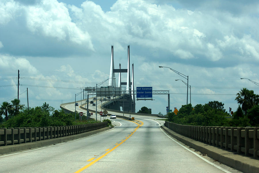 Talmadge Memorial Bridge In Savannah Photograph by Kim Pate