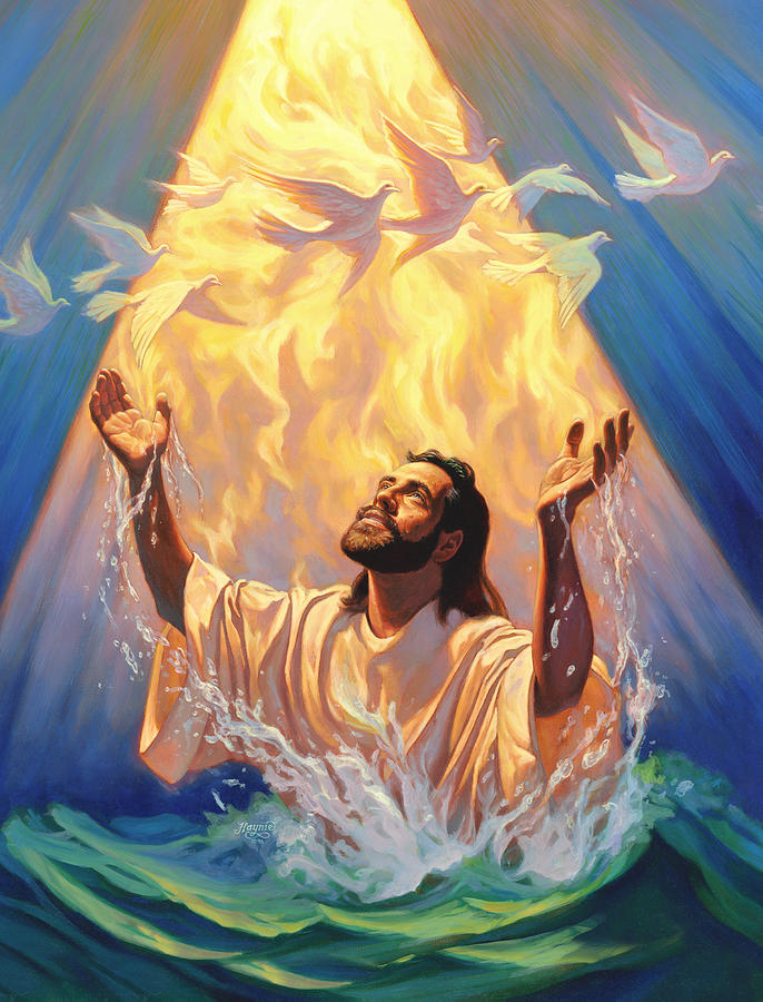 The Baptism Of Jesus Painting by Jeff Haynie