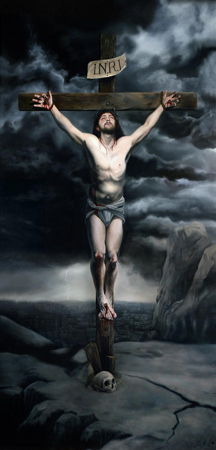 The Crucifixion Painting By Eric Armusik Fine Art America