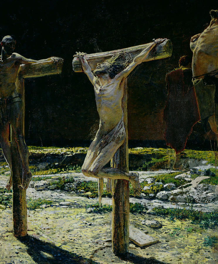 The Crucifixion Painting by Nikolai Nikolaevich Gay