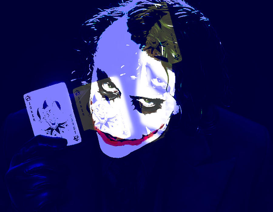 The Joker In Blue Digital Art The Joker In Blue Fine Art Print