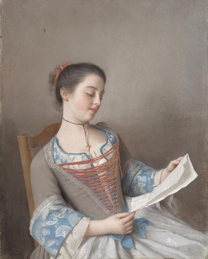 The Reader Painting By Jean Etienne Liotard Pixels