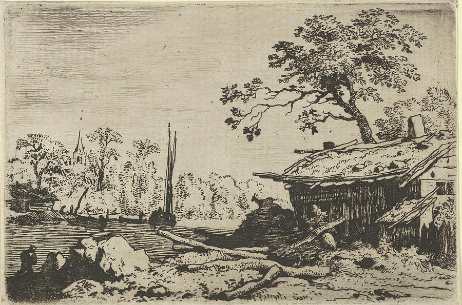 The Ruinous Hut Drawing By Allart Van Everdingen Fine Art America