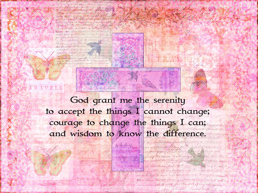 printable serenity prayer with butterflys