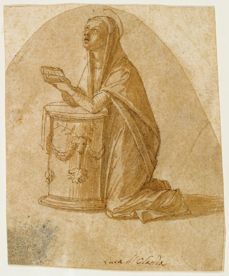 The Virgin Annunciate Lazzaro Bastiani Italian Drawing By Litz