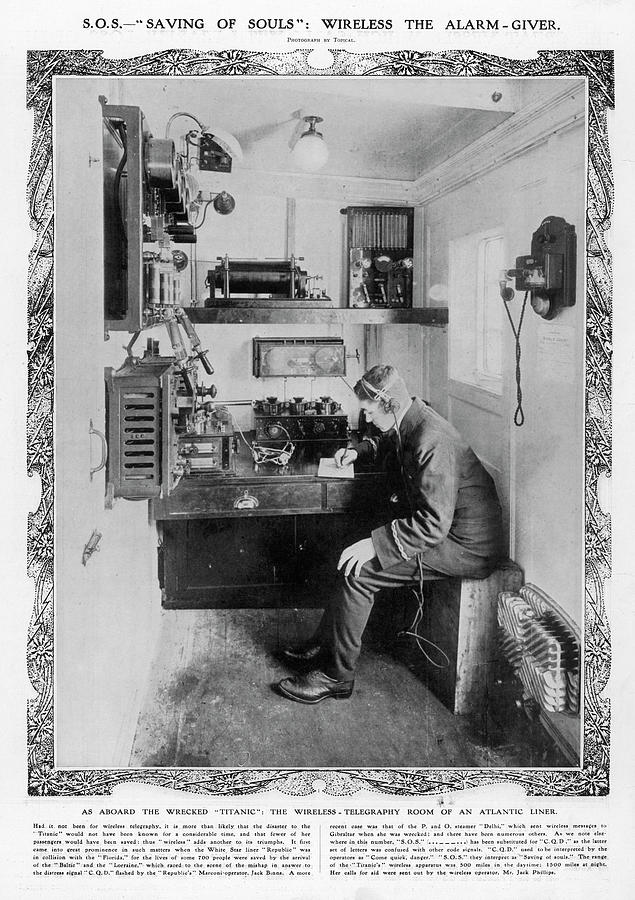 The Wireless Telegraphy Room Of An Photograph By Illustrated London News Ltd Mar Fine Art America